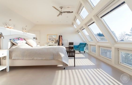 Klassieke slaapkamer met gietvloer