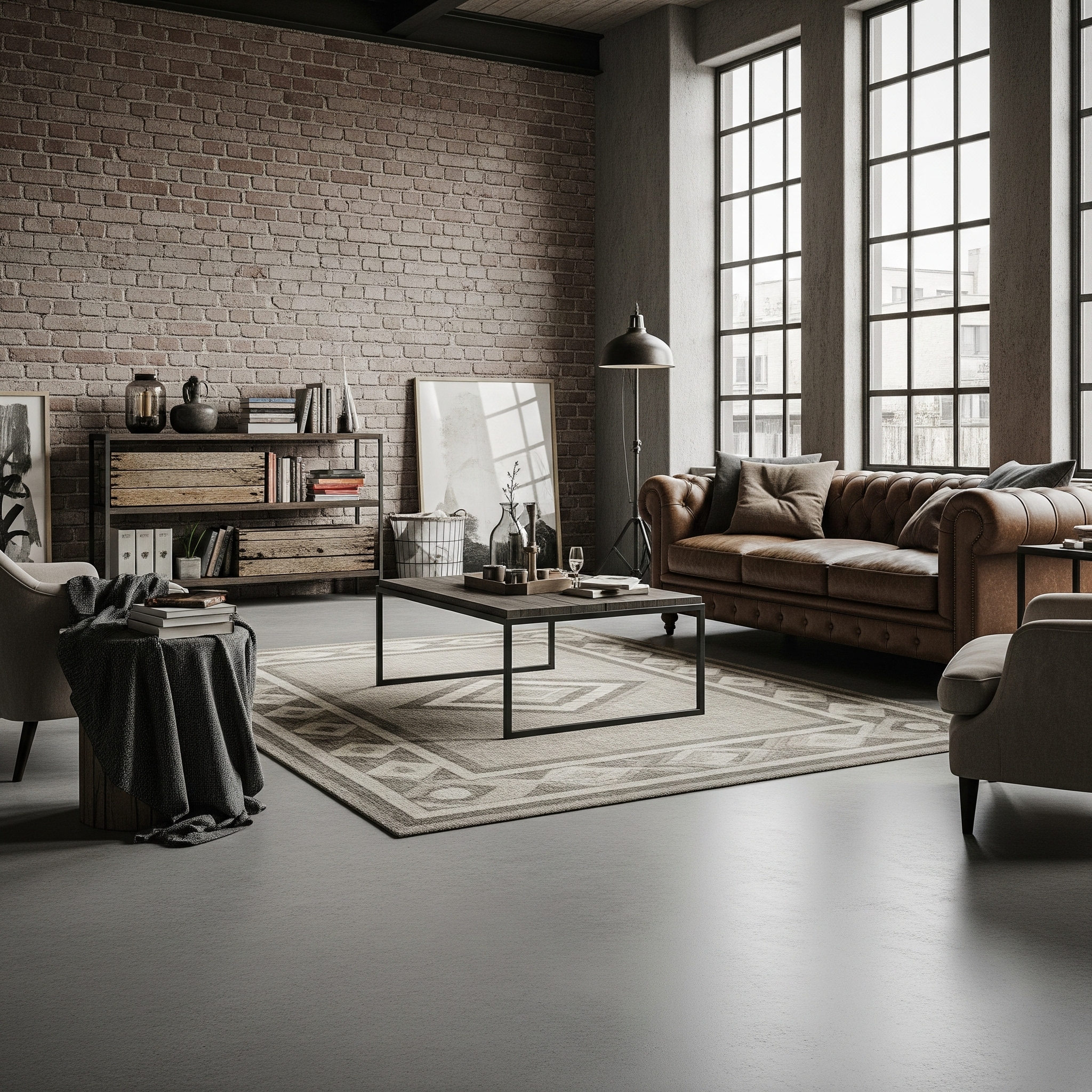 gietvloer in loft industrieel interieur